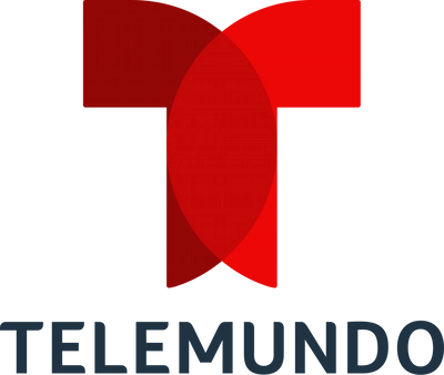 Telemundo red logo with a T shape